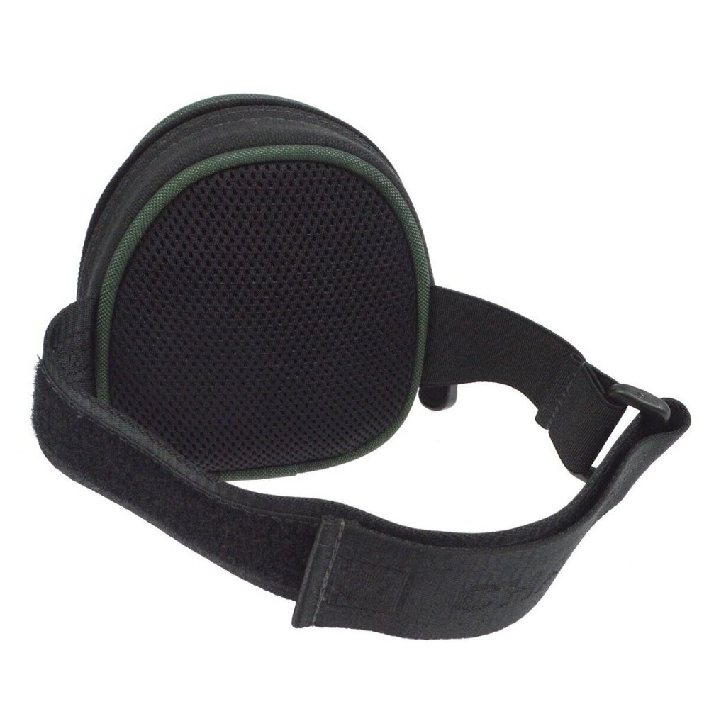 Authenticity Guaranteed Chanel Sports Line Leg Bag Pouch Black Green Nylon - Picture 2 of 10